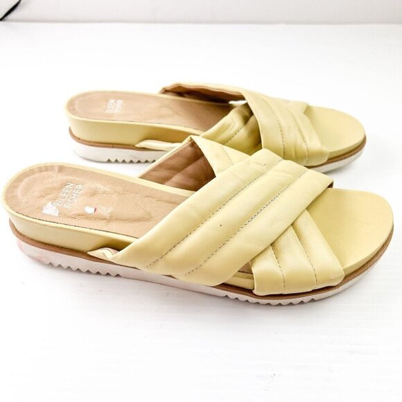 Eileen Fisher Kye Nappa Leather Sandals Womens Puffy Slide Butter Leather Size 9 - Picture 7 of 13